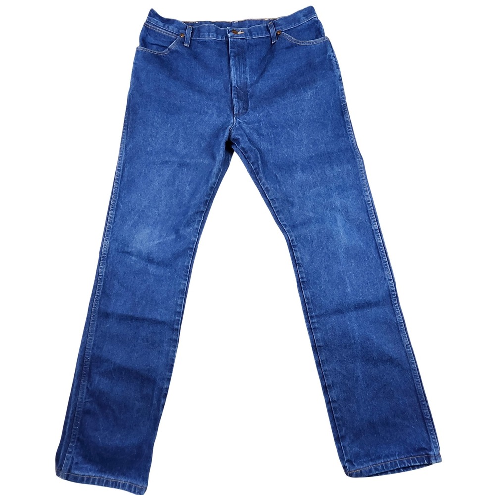 Wrangler Jeans Mens 40x36 Blue (Fit 38x35) Cowboy Cut Original Fit 13MWZ Western - Picture 3 of 9